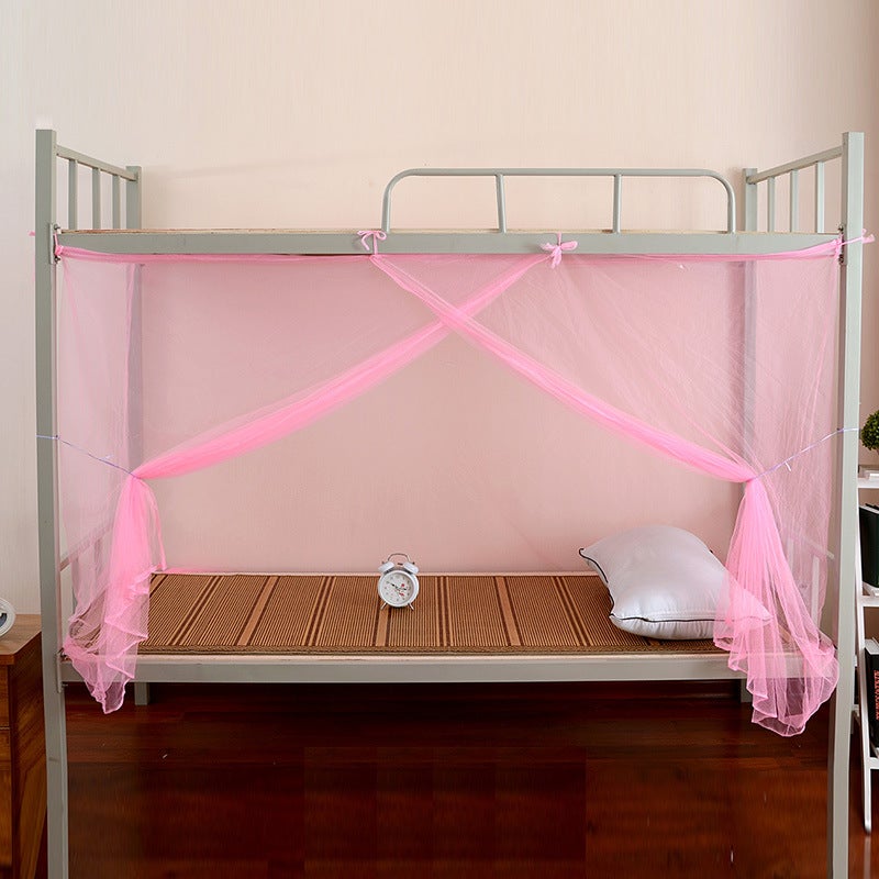 general Student Dormitory Mosquito Net with Zipper and Dustproof Top for Single or Double Beds - Image 4