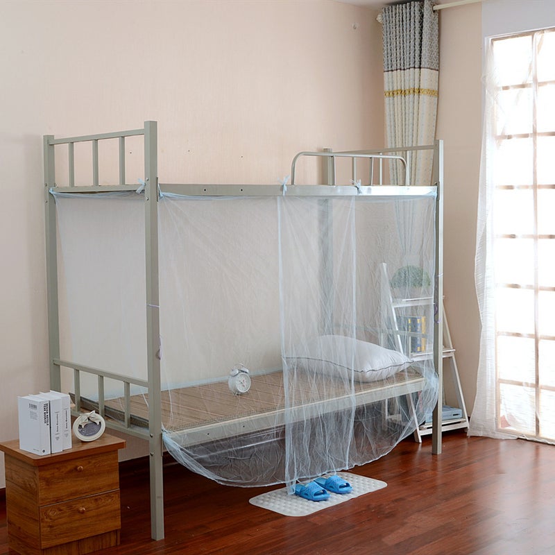 general Student Dormitory Mosquito Net with Zipper and Dustproof Top for Single or Double Beds - Image 1