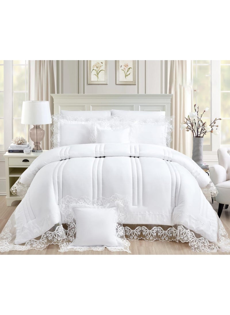 Brides Two-piece bridal mattress, 8-piece quilt set, size 240 x 260 cm/white  - Image 1