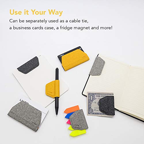 LHiDS Magnetic Business Portfolio Lite Resume Padfolio Organizer with Clipboard, Paper Clip, Writing Pad, Pen/Card Holder, Magnetic Closure for Work, School and More (Black, A4/Letter) - Image 5