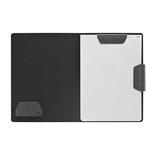 LHiDS Magnetic Business Portfolio Lite Resume Padfolio Organizer with Clipboard, Paper Clip, Writing Pad, Pen/Card Holder, Magnetic Closure for Work, School and More (Black, A4/Letter) - Image 4