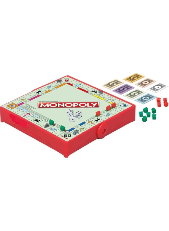 Hasbro Games Hasbro Monopoly Grab and Go Travel Game for 2-4 Players - Image 3