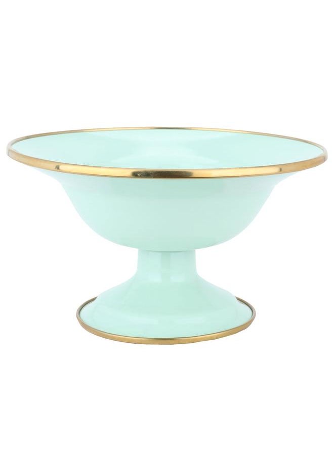 Alsaif Steel Serving Plate 20 Cm With Base Light Green  - Image 1