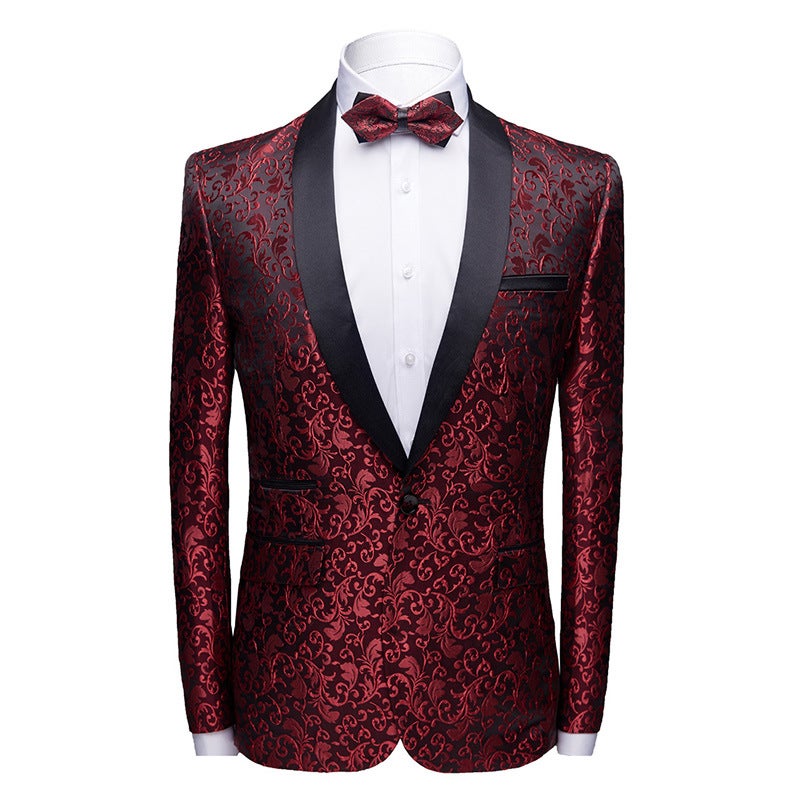 Fashion Floral Cloth Fancy Suit 4 Color Optional Single Western Bulk Suit Number 969 Single Western P160 - Image 1