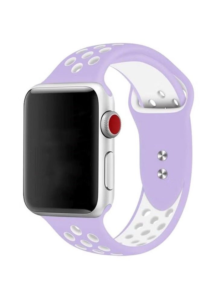 استبدال الفرقة لأبل ساعة سلسلة 4 38mm الأرجواني/الأبيض