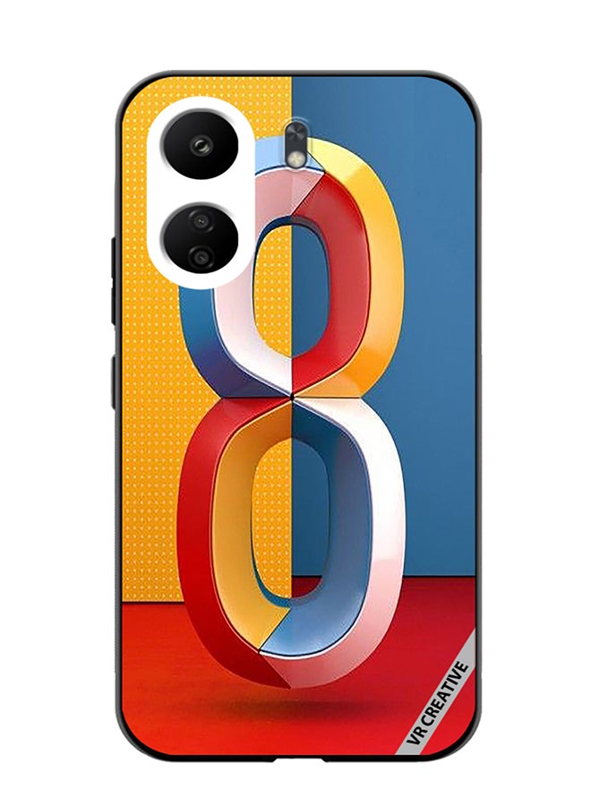 VR CREATIVE Protective Case Cover For Xiaomi Redmi 13C Number 8 Design Multicolour - Image 1