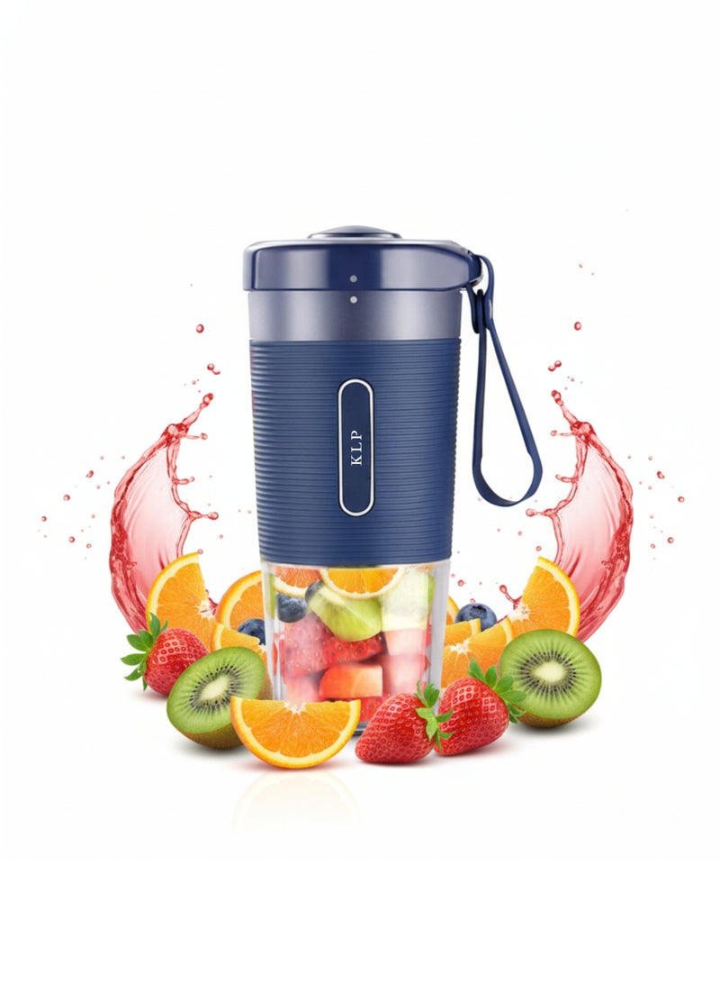 klp Portable Juicer Blender 450ml Rechargeable Mini Blender USB Portable Smoothie Maker Small Juicer Machine BPA Free - Image 1
