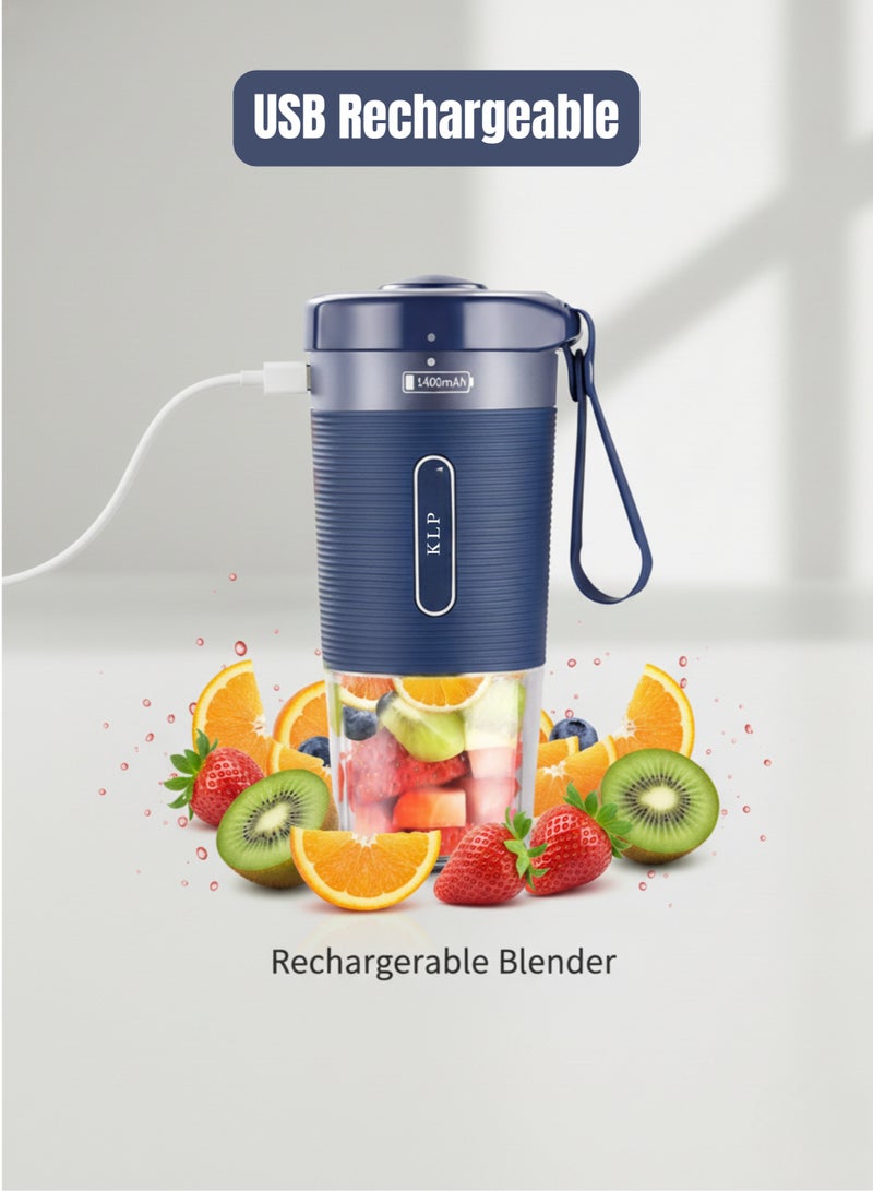 klp Portable Juicer Blender 450ml Rechargeable Mini Blender USB Portable Smoothie Maker Small Juicer Machine BPA Free - Image 4