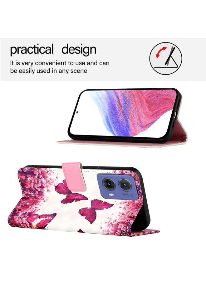 اس-توب جراب لهاتف Motorola Moto G85، جراب جلدي أفقي بتصميم ثلاثي الأبعاد - Image 3