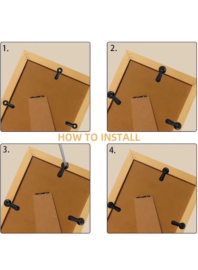 200pcs Metal Frame Rotary Button Fasteners And Screws Picture Frame Hardware Lining Turn Button Fastener Settings - Image 4