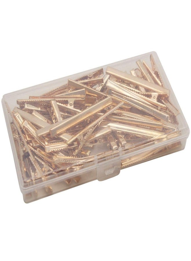 Qearl 50 Pieces 2.36 Inch DIY Alligator Hair Clips Gold Hair Clips with Teeth for Bows DIY Accessories Salon and Baby Girls Bows(6CM) - Image 4