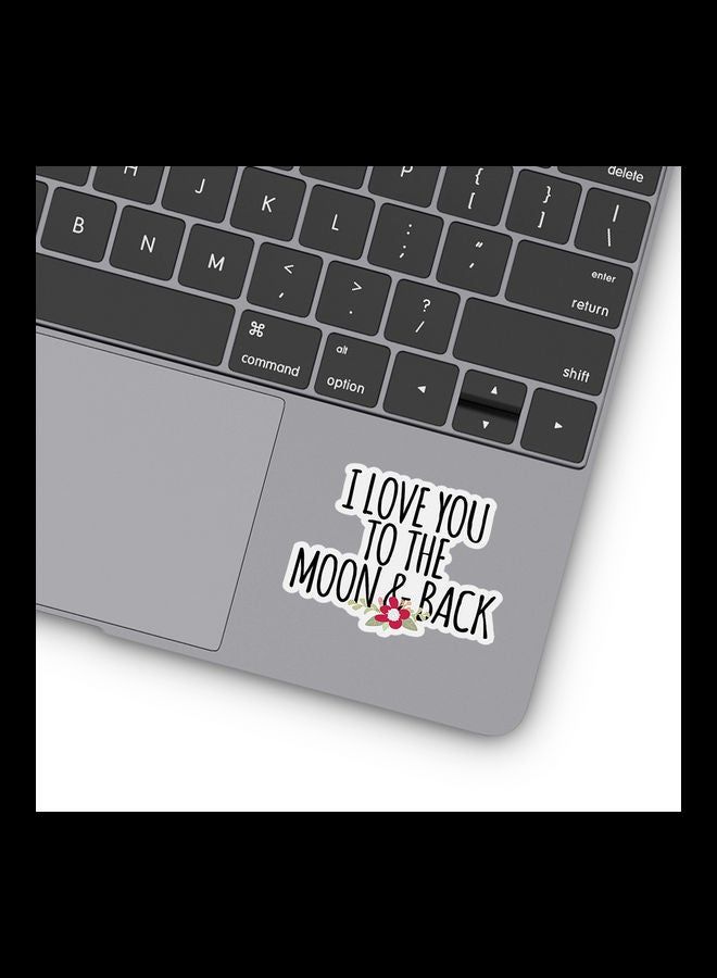 RKN Love You To The Moon Vinyl Stickers For Laptop - Image 2