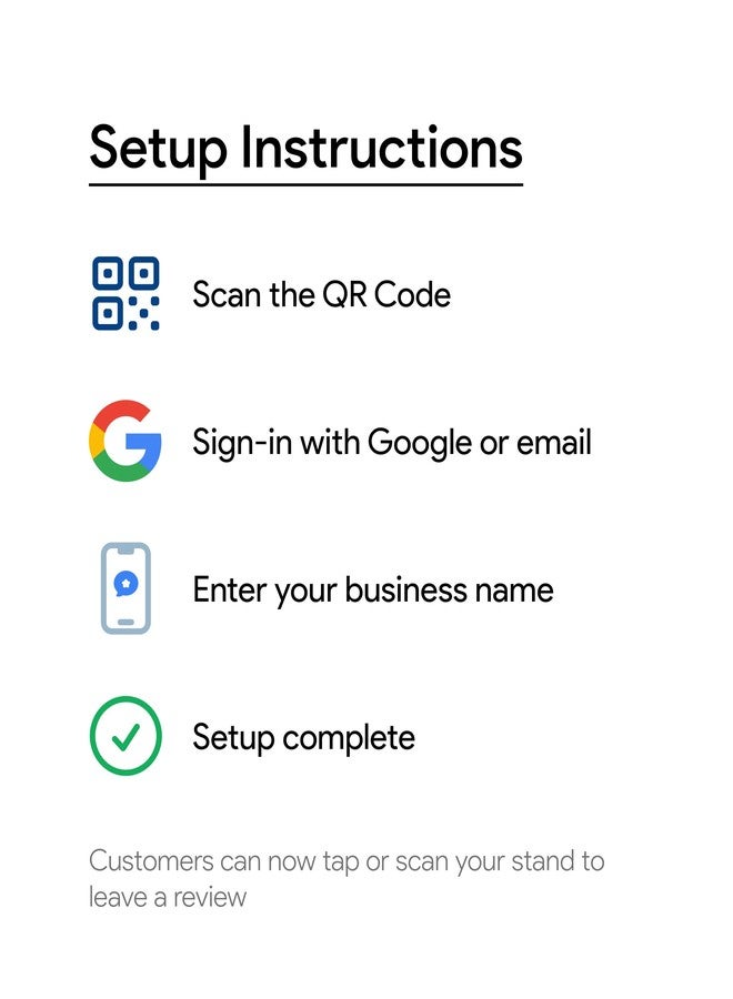 ProsperQR - حامل مراجعات جوجل - تقنية NFC ورمز الاستجابة السريعة، سهل الإعداد، لجميع الشركات (عبوة من 3 قطع) - Image 3