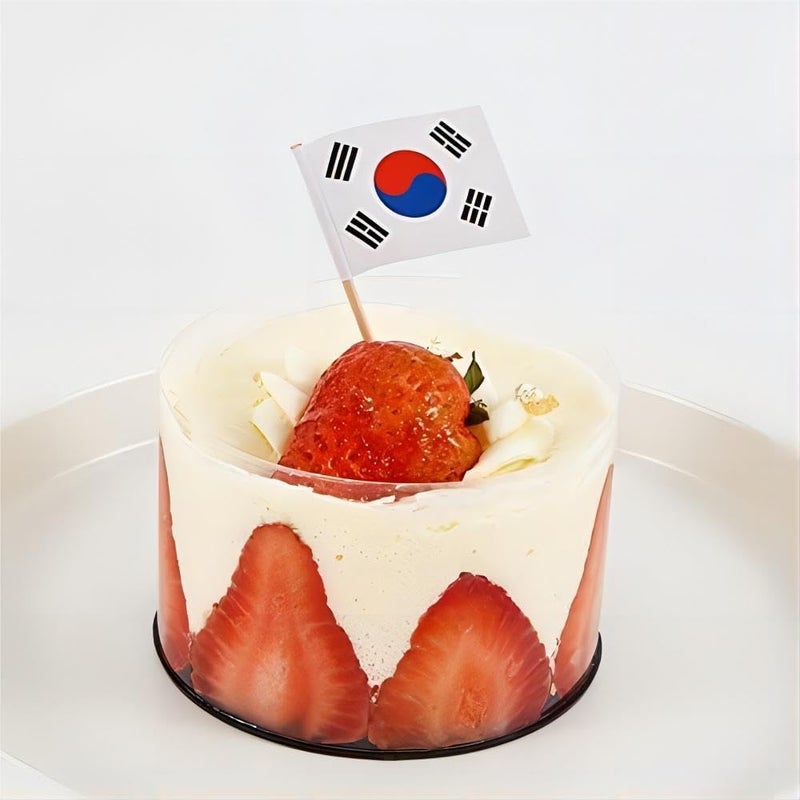 JAVD CYPS 100 Pcs Korea Flag Korean Toothpick Flags, Small Mini Stick Cupcake Toppers Korean Flags,Country Picks Party Decoration Celebration Cocktail Food Bar Cake Flags - Image 3