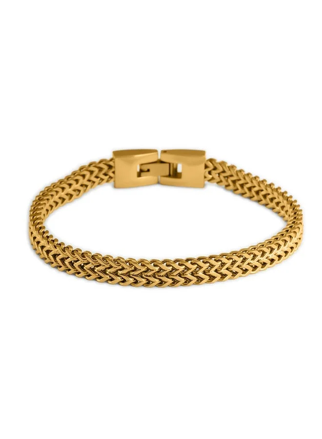 بالموناس PALMONAS 18k Gold Tone Plated Delicate Gold Chain Bracelet 
 for Men