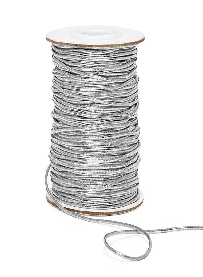 Paper Mart Silver Elastic Cord 2 mm X 50 Yards