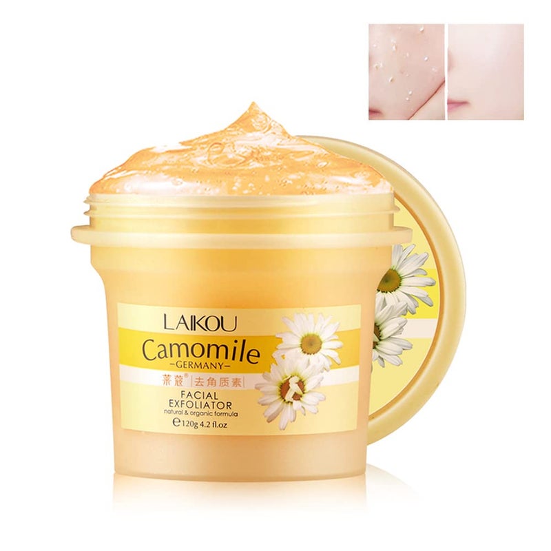 Camomile Face Exfoliator Gel Scrub Body  Facial Peeling Gel Deep Clean Pores Gentle Tender Skin Rubbing Mud