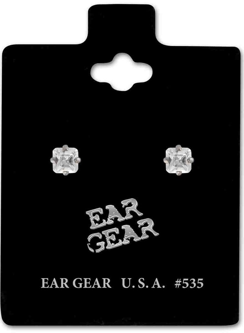 آير جير قرط من الفولاذ المقاوم للصدأ 316L مرصع بالزركونيا المكعبة - Image 1