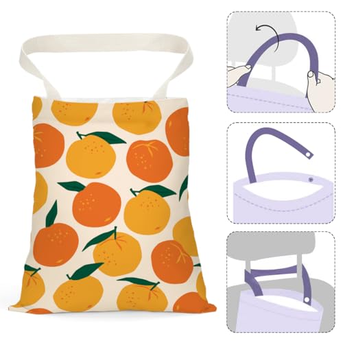 Pykfrhh Car Trash Bag, Car Garbage Bag, Car Trash Bag Hanging, Waterproof, Car Back Seat Organizer, Car Trash Can Bin for Vehicle, Travelling, Camping, Lemon Decor Strawberry Peach Orange Pineapple - Image 3