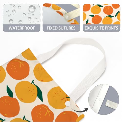 Pykfrhh Car Trash Bag, Car Garbage Bag, Car Trash Bag Hanging, Waterproof, Car Back Seat Organizer, Car Trash Can Bin for Vehicle, Travelling, Camping, Lemon Decor Strawberry Peach Orange Pineapple - Image 2