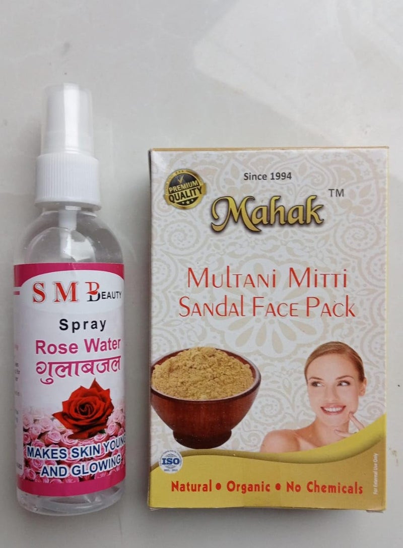 Generic Sandal Face Pack with Spray for Skin Glow Anti Ageing Skin Hydration and Prevents Acne Breakouts  - Image 2