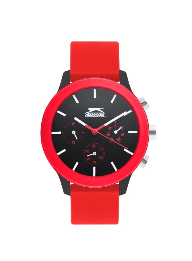 Slazenger Slazenger SL.9.2201.2.07 Unisex Multi Function Display Watch & Silicone Strap Red