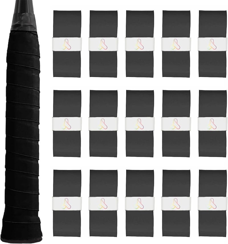 LSHPG 15 PCS Tennis Racket Grip Tape,Anti-Slip,Dry Feel,Sweat Absorption,Comfortable Handle Overgrip Grip Wrap,Replacement Grip Tape Squash Grips,for Tennis/Badminton/Pickleball - Image 1