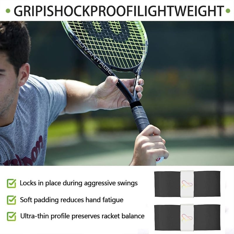 LSHPG 15 PCS Tennis Racket Grip Tape,Anti-Slip,Dry Feel,Sweat Absorption,Comfortable Handle Overgrip Grip Wrap,Replacement Grip Tape Squash Grips,for Tennis/Badminton/Pickleball - Image 4