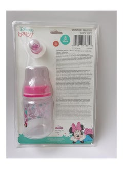 Cudlie Disney Baby Girl Minnie Mouse 5 Oz Bottle, Rattle & Pacifier Gift Set Fd51135  - Image 2