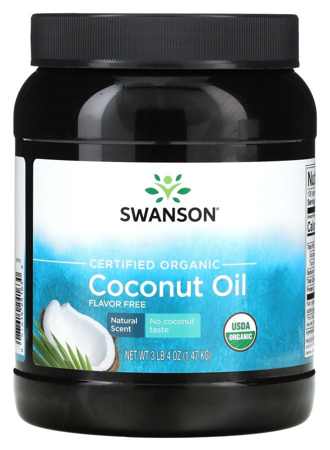 Certified Organic Coconut Oil Flavor Free 3 lbs 4 oz (1.47 kg)