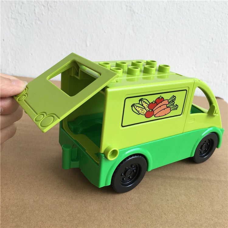 Compatible With Lego Large Particle Building Blocks Assembled Aircraft Educational Toys Fire Truck Bus Boat Vehicle Accessories - Image 4