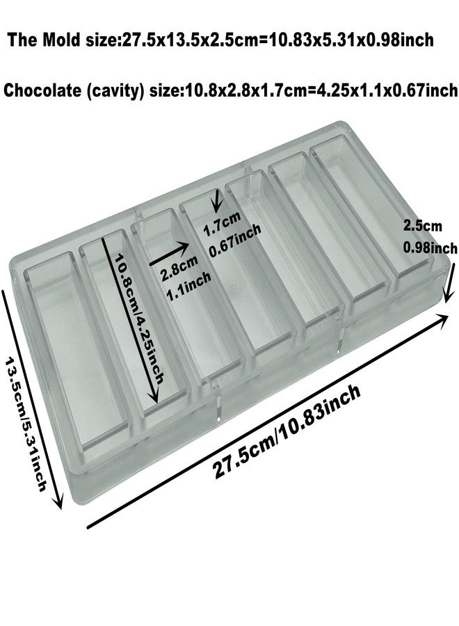 Goldbaking 7-Cavities Chocolate Covered Gralona Bar Mold Tectangle Energy Bar Mould Polycarbonate Deep Filling Chocolates Making Tool Candy DIY Maker - Image 3