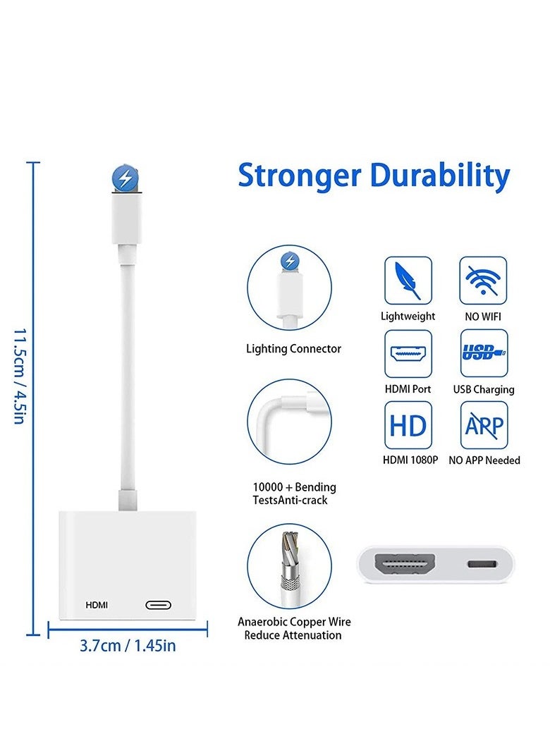 Generic - Lightning To HDMI High-Definition Cable Suitable For Apple Mobile Phone To TV High-Definition Video Converter - Image 1