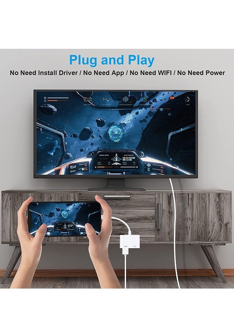 Generic - Lightning To HDMI High-Definition Cable Suitable For Apple Mobile Phone To TV High-Definition Video Converter - Image 1