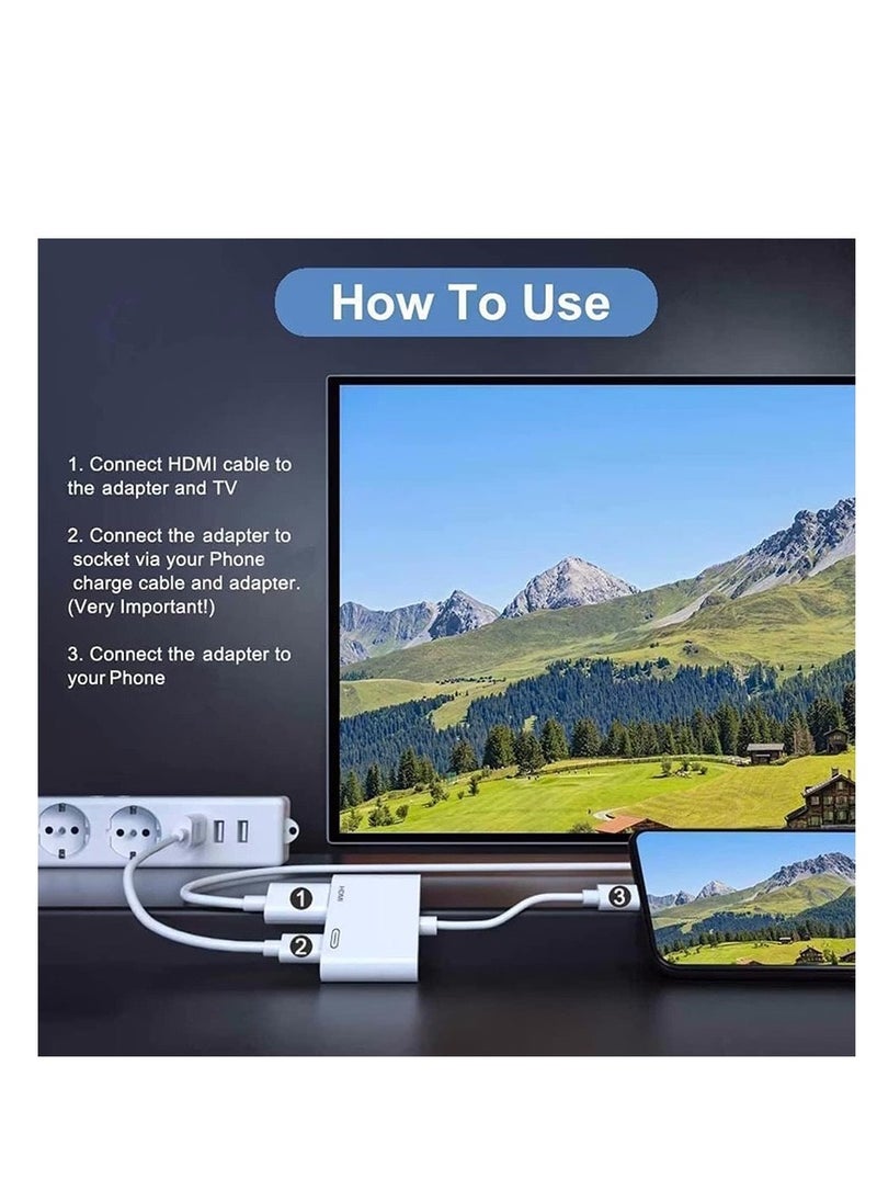 Generic - Lightning To HDMI High-Definition Cable Suitable For Apple Mobile Phone To TV High-Definition Video Converter - Image 1