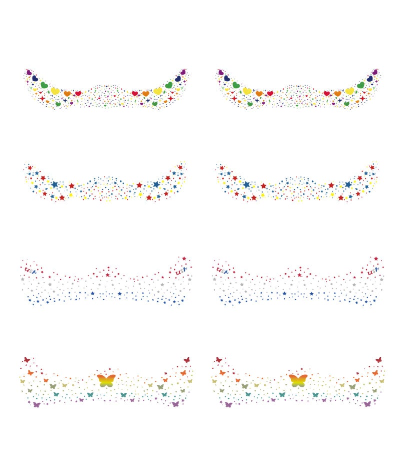 FFZDENA 8 Sheets Face Glitter, Temporary Face Stickers for Women, Waterproof Tattoo Stickers for Parties, Festivals, Photo Shoots, Body Shimmer, Eye Makeup Sticker, Glitter Powder, Freckle Design - Image 1