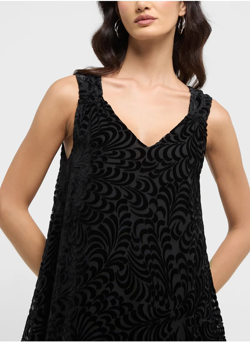 French Connection V-Neck Knitted Dress
