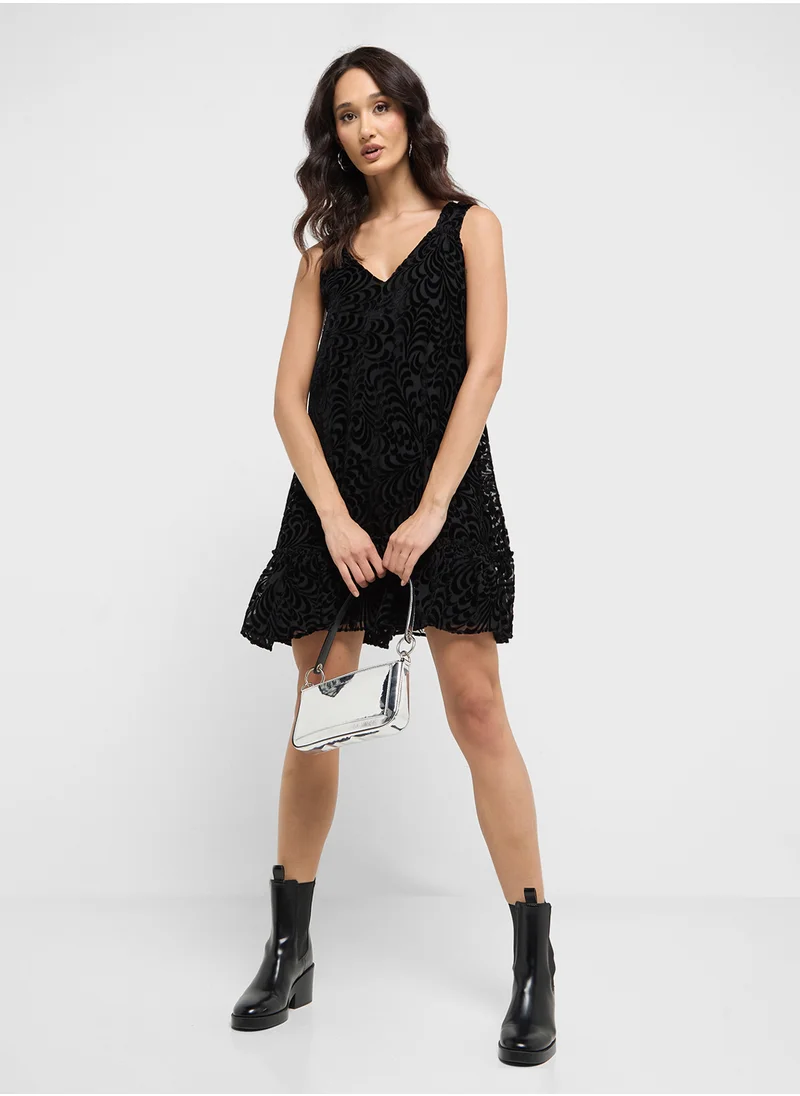 French Connection V-Neck Knitted Dress