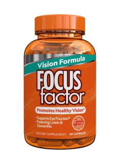 Focus Factor Focus Factor Vision Formula (60 Count) - Eye Vitamins with Vitamin C, Vitamin E, Lutemax® 2020 - Lutein and Zeaxanthin Supplement for Eye Health Support  - Image 1