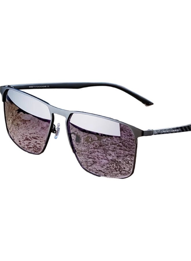 CAPONI Carbon Fiber Photochromic Sunglasses Men Polarized Driving Special Anti-Uv Day And Night Dual-Use Night Vision Glasses - Image 2