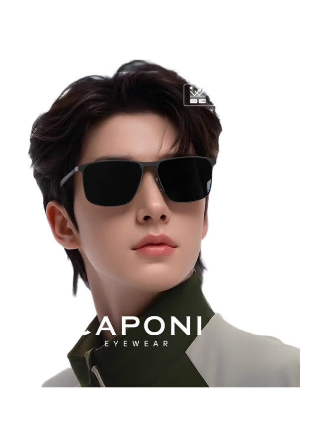 CAPONI Carbon Fiber Photochromic Sunglasses Men Polarized Driving Special Anti-Uv Day And Night Dual-Use Night Vision Glasses - Image 1