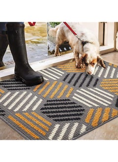 Bear Non-slip Door Mat 60 x 90 cm, Machine Washable Soft Doormat Dirt Trapper Area Rug Front Door Entrance Rug for Indoor, Outdoor, Living Room, Hallway, Courtyard