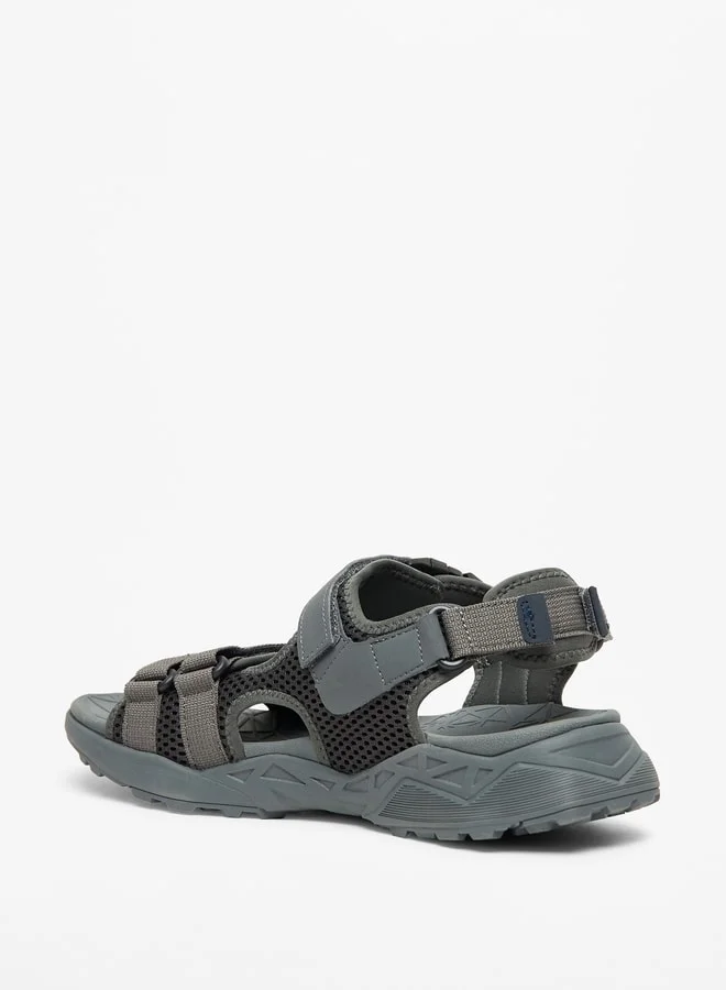 Kappa Men's Textured Floaters with Hook and Loop Closure