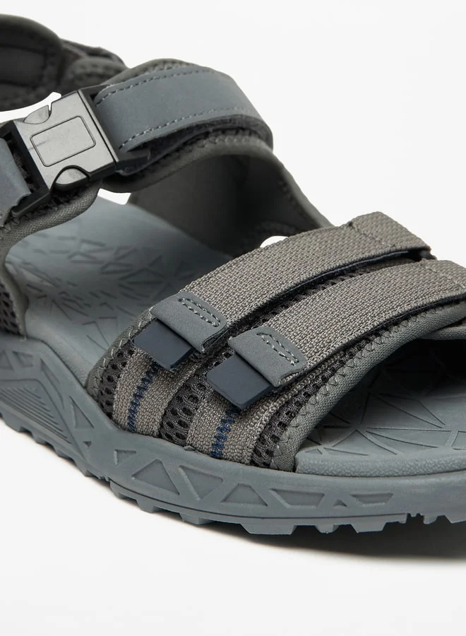 Kappa Men's Textured Floaters with Hook and Loop Closure