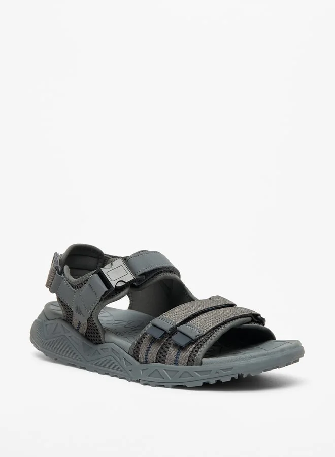 Kappa Men's Textured Floaters with Hook and Loop Closure