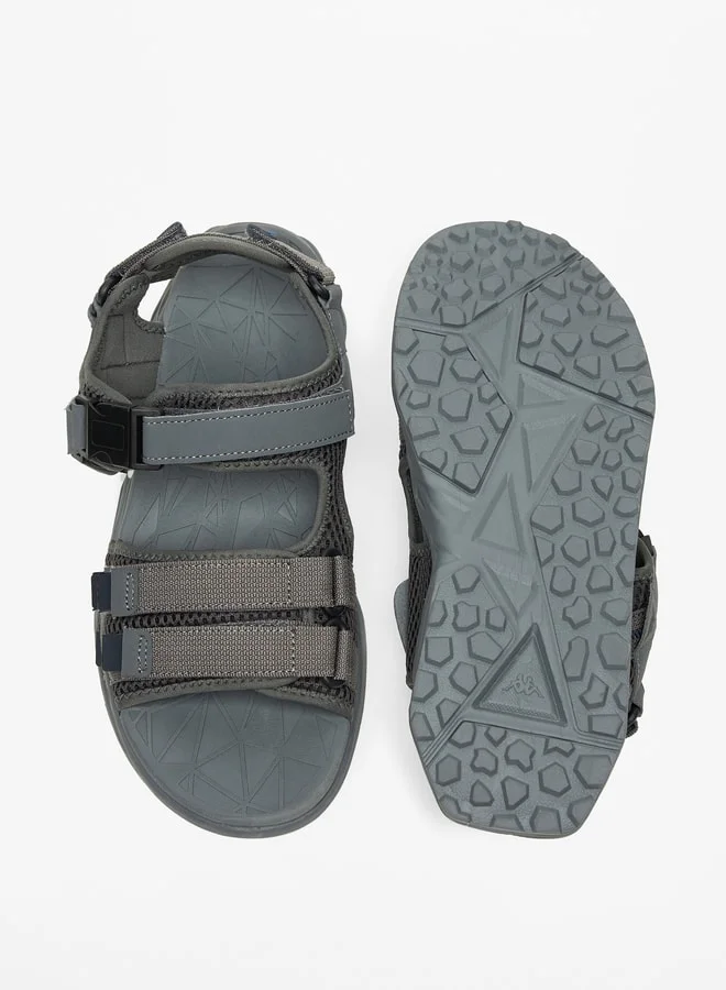 Kappa Men's Textured Floaters with Hook and Loop Closure