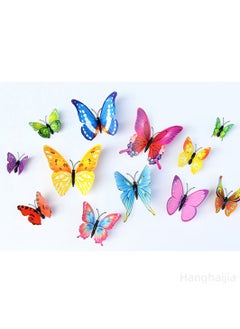 Hanghaijia 12 PCS 3D Simulation Butterfly Wall Fridge Stickers Decorations Photography Props  - Image 5