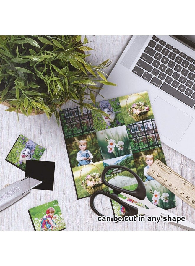 Printable Magnetic Sheets Make Refrigerator Photo Magnet Glossy Print Paper 12Mil Thickness For Inkjet Printers 8.5X 11 Inches 12 Sheets
