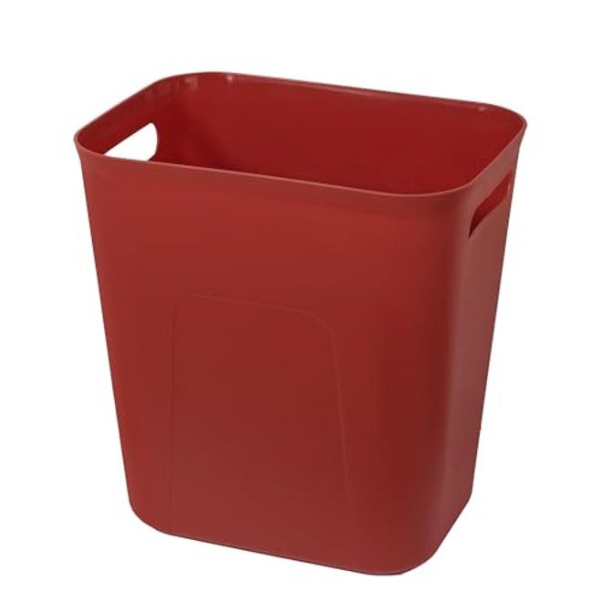 UUJOLY Plastic Small Trash Can Wastebasket, Garbage Container Basket for Bathrooms, Laundry Room, Kitchens, Offices, Kids Rooms, Dorms, 3.5 Gallon, Black