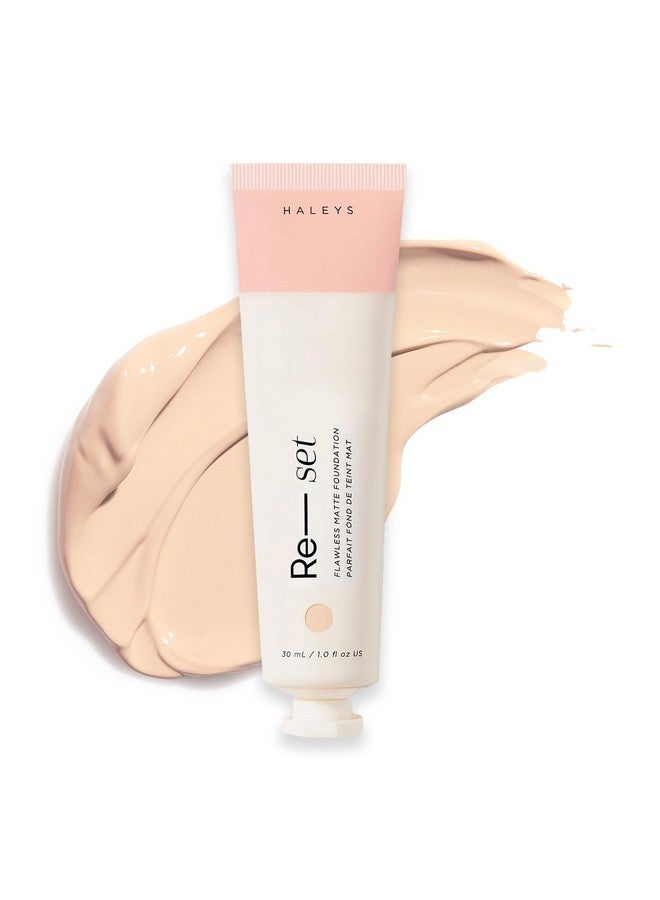 HALEYS Re-set Full Coverage Matte Foundation, VEGAN + CRUELTY-FREE, Oil-Free Liquid Foundation with Double-Dose Pigments for Long-Lasting, Smooth, Natural Finish for Sensitive, Acne-Prone Skin (2.15) - Image 1